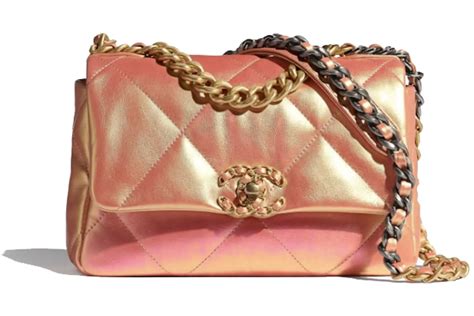 chanel pink gold iridescent flag|iridescent chanel leather bags.